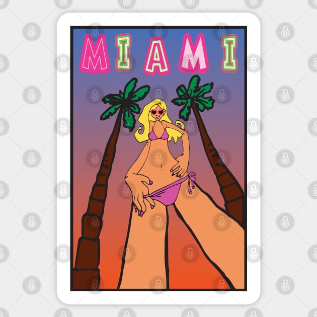 Miami, Bikini Girl Sticker by BokeeLee